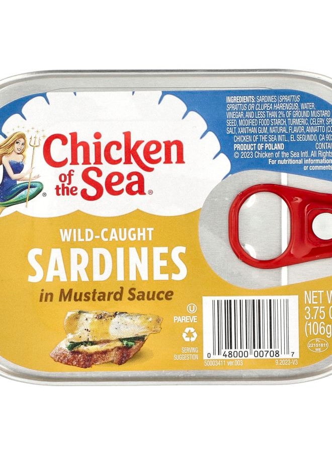 Chicken Of The Sea Wild Caught Sardines in Mustard Sauce 3.75 oz (106 g) 
