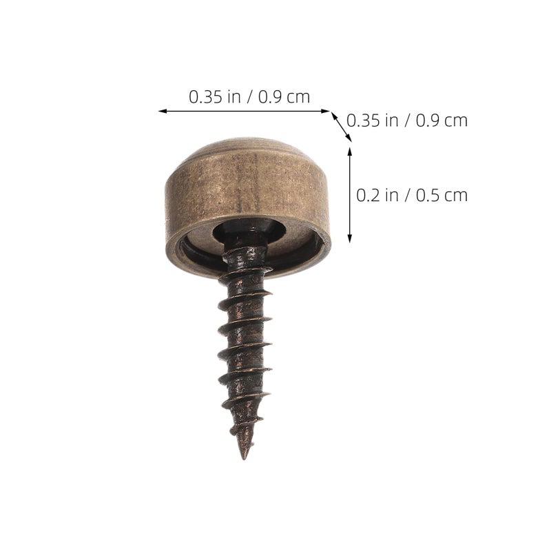 24Pcs Copper Self Tapping Screws With 9Mm Decorative Caps For Wood Mirror Hanging Hardware - Image 3