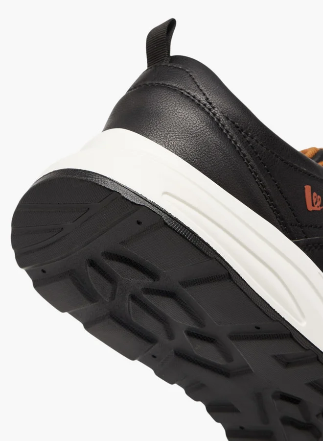 لي كوبر Men's Perforated Panelled Lace-Up Sneakers