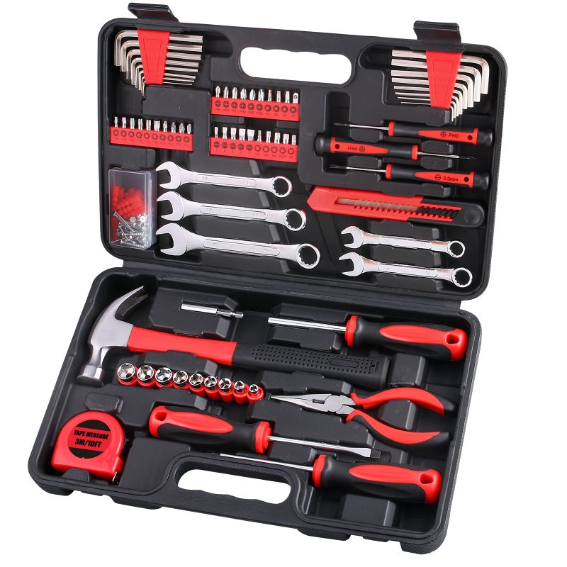 WINNER 175-Piece Multi-Purpose Automotive and Household Tool Kit in Toolbox Storage Case, Perfect for General Home and Auto Repairs, House DIY Project, Garage, Car, Travel Emergency, Housewarming Gift - Image 1