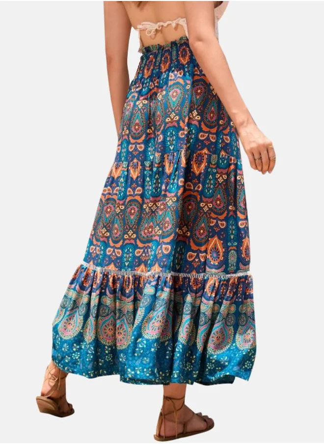 يونيكي Printed Flared Maxi Skirts