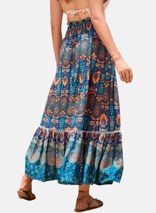 YUNIQEE Printed Flared Maxi Skirts - Image 2