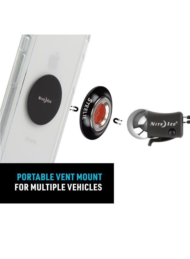 NITE IZE Steelie Orbiter Vent Mount Kit - Portable Magnetic Cell Phone Holder For Car Vent, Low Profile, No Attached Magnets - Image 4