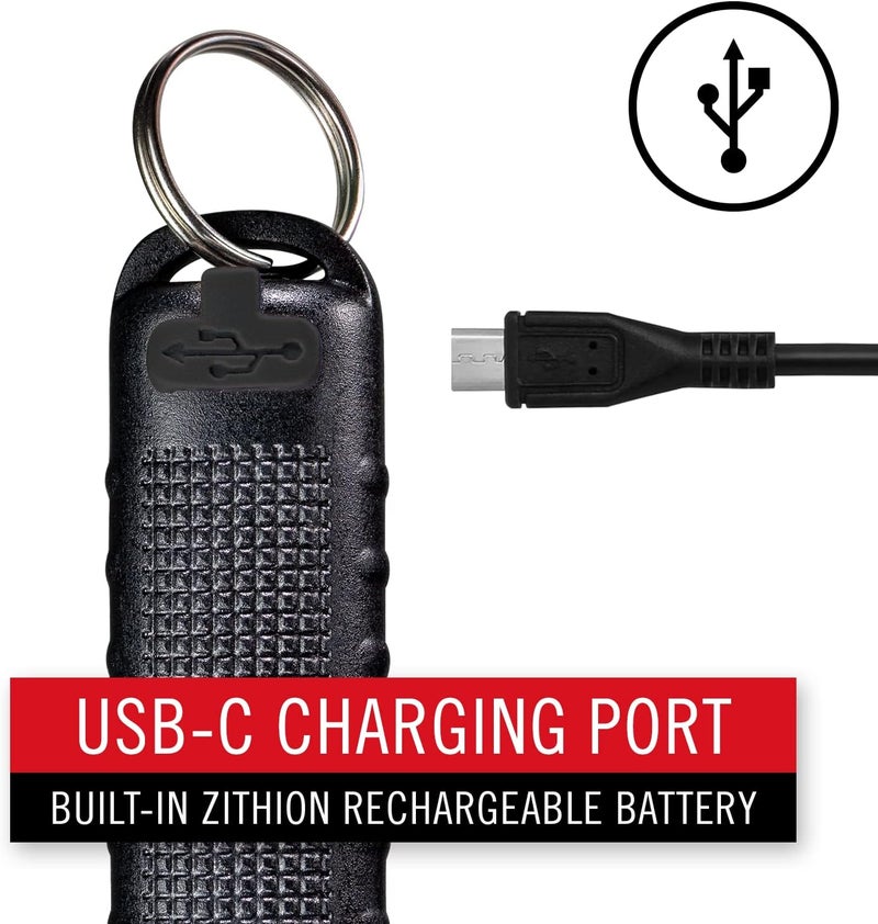 Coast KL20R 380 Lumen EDC Rechargeable Lightweight LED Keychain Flashlight Black - Image 3