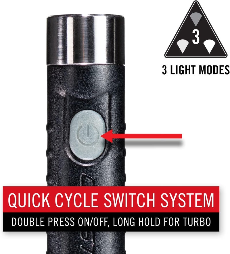 Coast KL20R 380 Lumen EDC Rechargeable Lightweight LED Keychain Flashlight Black - Image 4