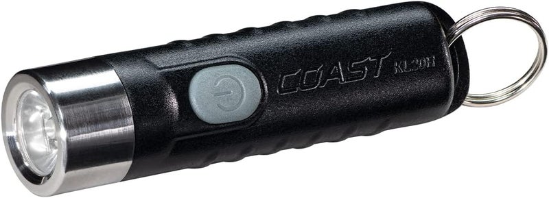 Coast KL20R 380 Lumen EDC Rechargeable Lightweight LED Keychain Flashlight Black - Image 1