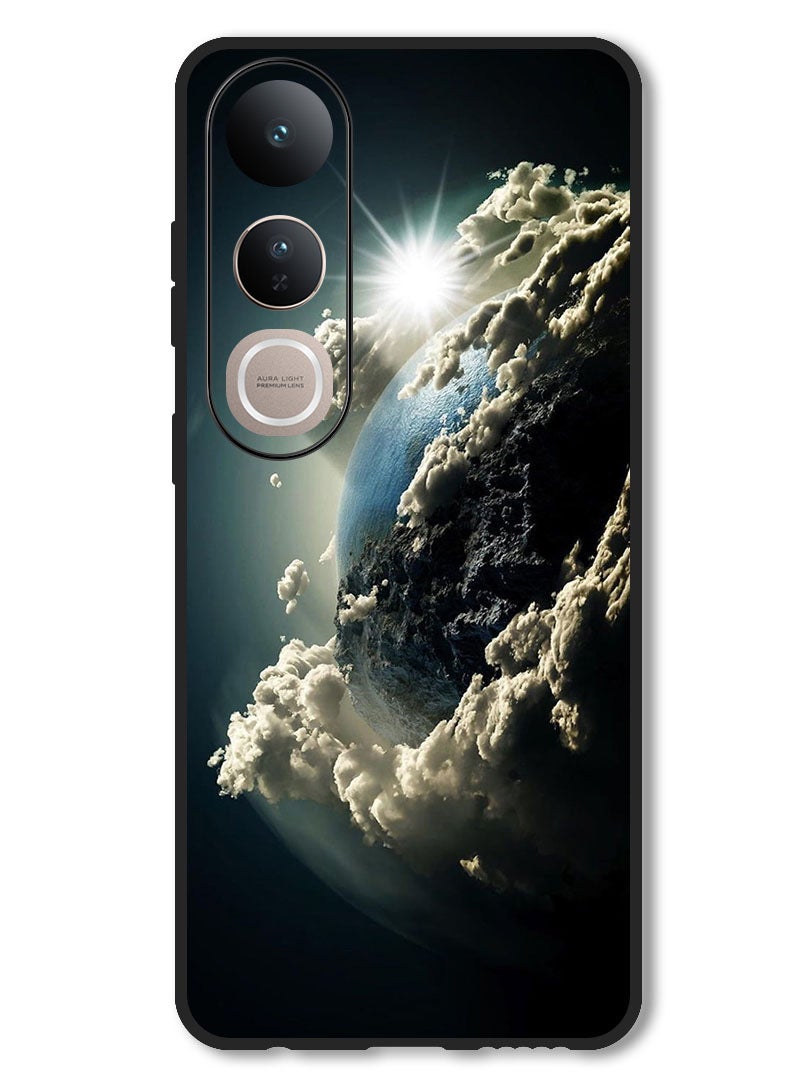 Theodor Case Compatible with Vivo V50 Lite Protection Shockproof Bumper Cover Space Earth Sun - Image 1