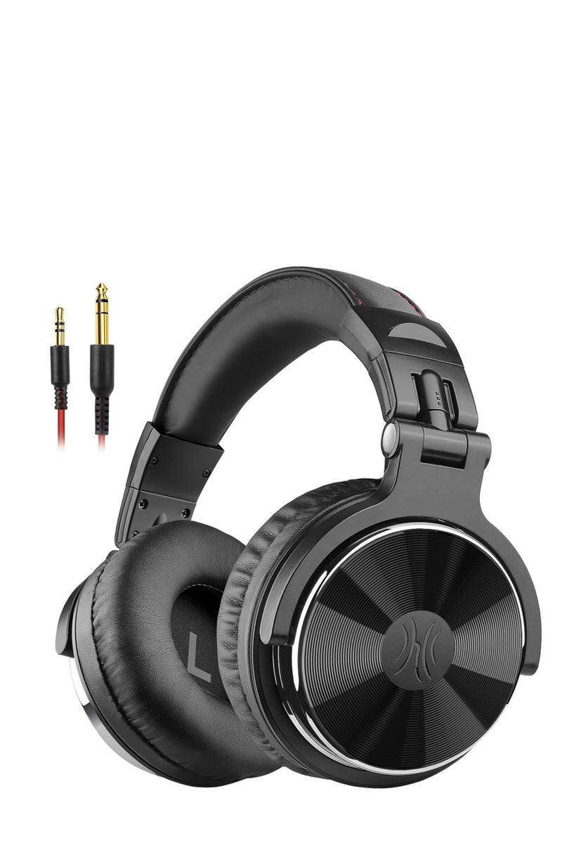 OneOdio Pro 10 Wired Over-Ear Bass Headset with 50Mm Shareport and Mic for Recording  - Image 1
