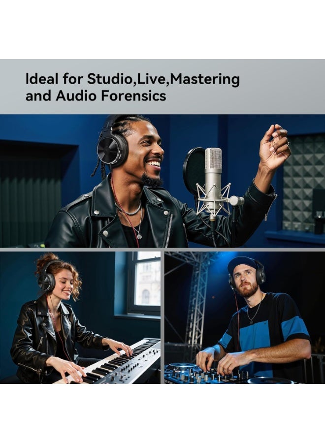 OneOdio Pro 10 Wired Over-Ear Bass Headset with 50Mm Shareport and Mic for Recording  - Image 5