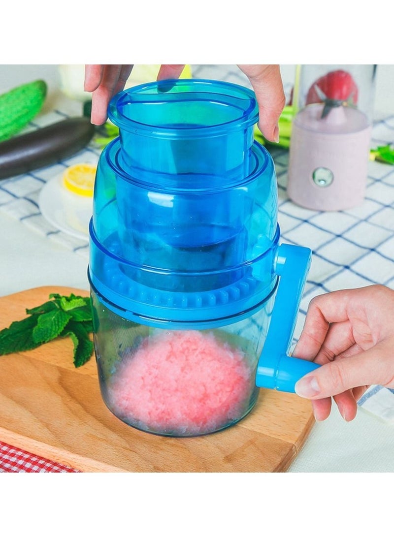 Handle DIY Ice Crusher Manual Portable Ice slush Maker home Snow Cone Smoothie Ice Block Making Machine Ice Shaver with Ice Bag  - Image 1