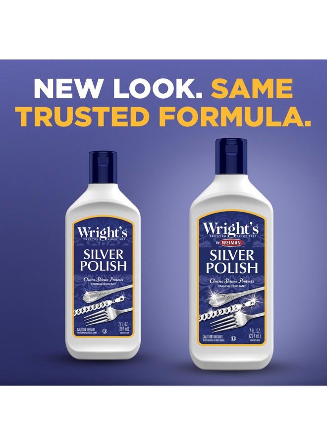 Wright's Silver Cleaner and Polish - 7 Ounce (2 Pack) Ammonia-Free - Use on Silver, Jewelry, Antique Silver - Image 2