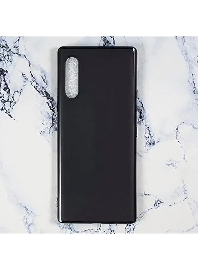 Case for LG Velvet Case, Soft TPU Back Cover Shockproof Silicone Bumper Anti-Fingerprints Full-Body Protective Case Cover for LG Velvet 5G - Black
