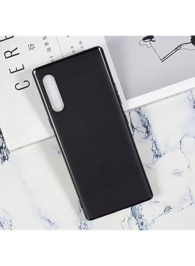 Case for LG Velvet Case, Soft TPU Back Cover Shockproof Silicone Bumper Anti-Fingerprints Full-Body Protective Case Cover for LG Velvet 5G - Black