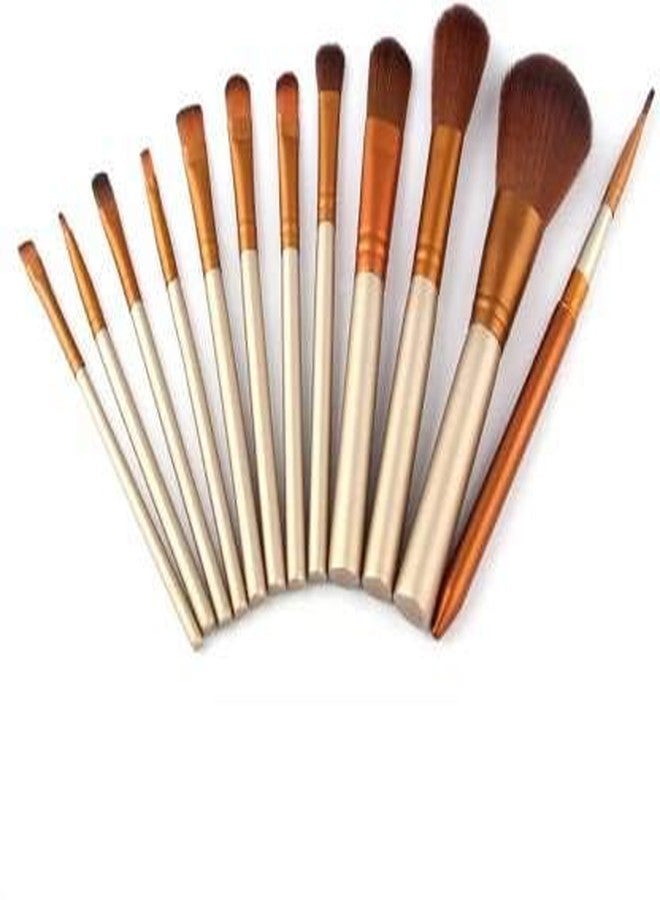 SUNISA 12 Pcs New Brown Soft Bristles Makeup Brushes Set - (Pack of 12) - Image 2