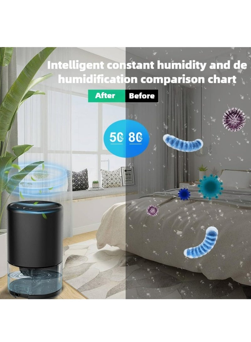 كيلا مزيل الرطوبة للمنزل، مزيلات رطوبة صغيرة بخزان مياه سعة 1000 مل لغرفة النوم (280 قدم مربع)، مزيل رطوبة هادئ مع إضاءة ليد بـ 7 ألوان، مزيل رطوبة لخزانة المطبخ والحمام مع إيقاف التشغيل التلقائي - Image 2