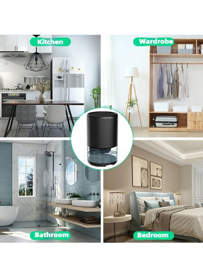 كيلا مزيل الرطوبة للمنزل، مزيلات رطوبة صغيرة بخزان مياه سعة 1000 مل لغرفة النوم (280 قدم مربع)، مزيل رطوبة هادئ مع إضاءة ليد بـ 7 ألوان، مزيل رطوبة لخزانة المطبخ والحمام مع إيقاف التشغيل التلقائي - Image 3