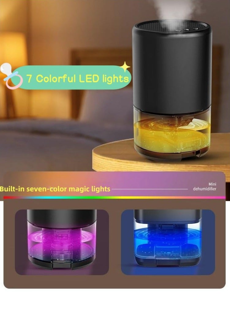 كيلا مزيل الرطوبة للمنزل، مزيلات رطوبة صغيرة بخزان مياه سعة 1000 مل لغرفة النوم (280 قدم مربع)، مزيل رطوبة هادئ مع إضاءة ليد بـ 7 ألوان، مزيل رطوبة لخزانة المطبخ والحمام مع إيقاف التشغيل التلقائي - Image 5