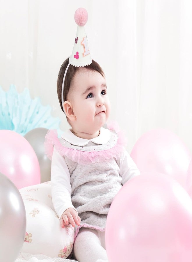 Pinsit Mouse Birthday Hat, 1st Birthday Party Hat, Mouse Theme Party Hat for Girls, Pink Mice Theme Hat for First Party Decor, Photo Props Cake Smash - Image 5
