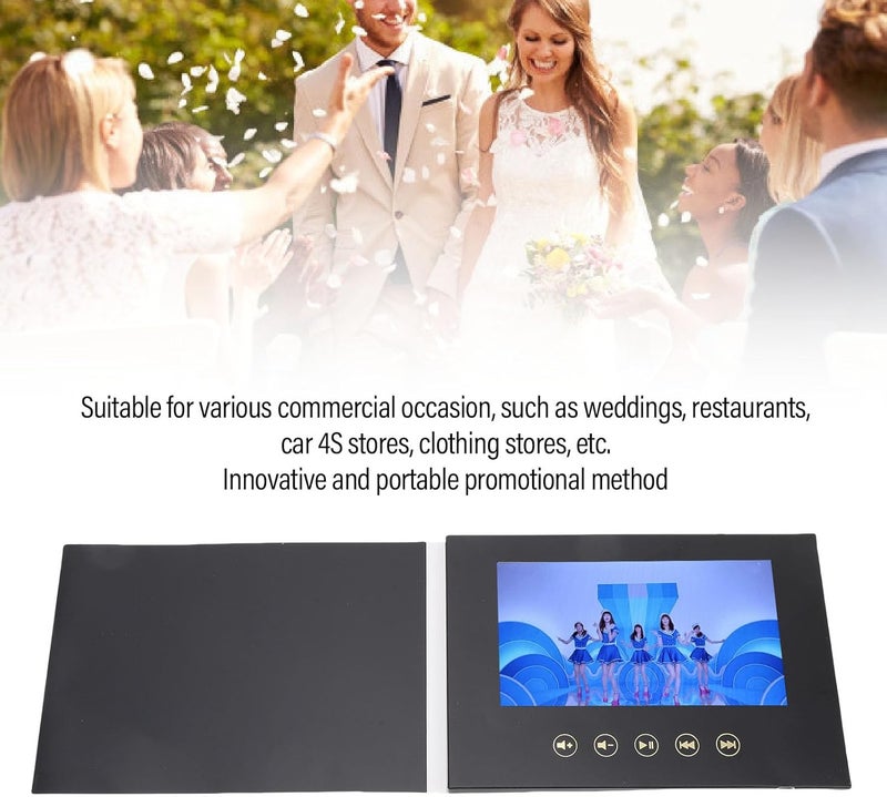 Dpofirs Video Greeting Card, Create Your Own Digital Greeting Card Gift with Your Memories, 7 inch Display, Electronic Birthday Gift Christmas Anniversary Wedding - Image 2