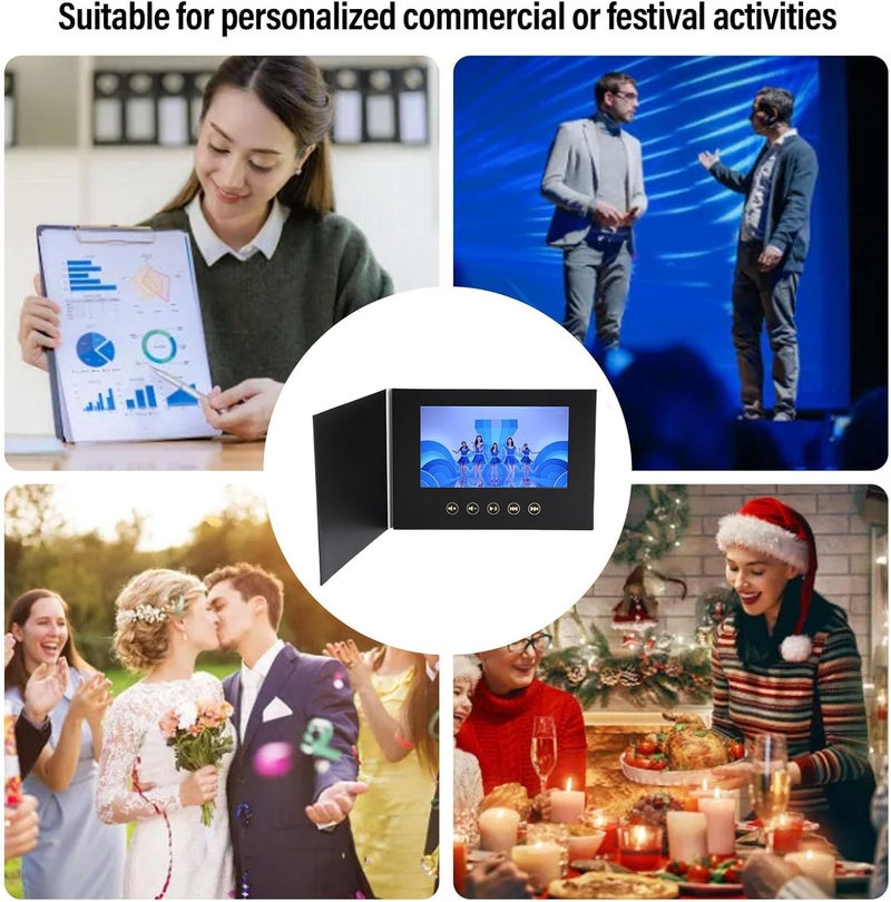 Dpofirs Video Greeting Card, Create Your Own Digital Greeting Card Gift with Your Memories, 7 inch Display, Electronic Birthday Gift Christmas Anniversary Wedding - Image 3