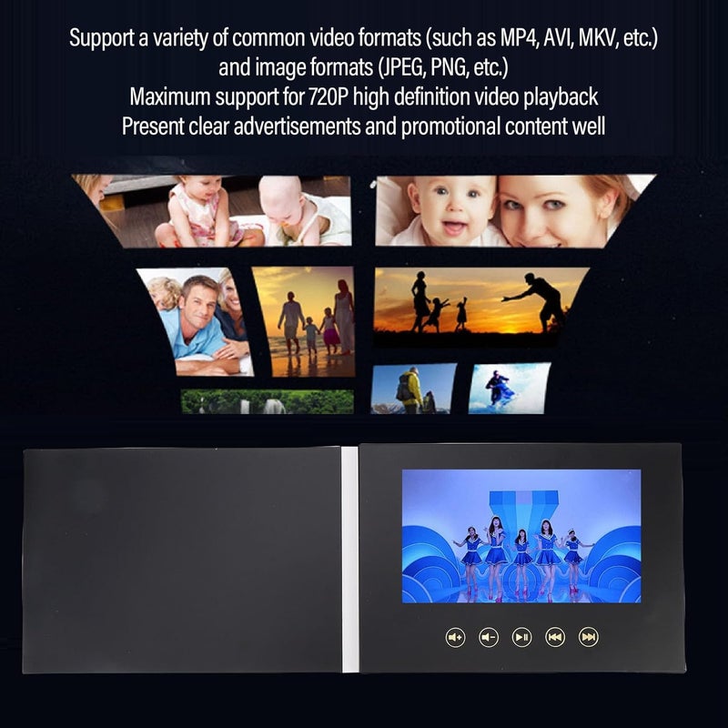 Dpofirs Video Greeting Card, Create Your Own Digital Greeting Card Gift with Your Memories, 7 inch Display, Electronic Birthday Gift Christmas Anniversary Wedding - Image 4