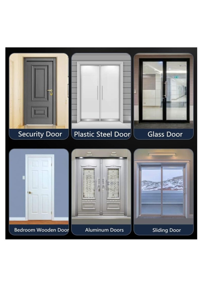 Door Draft Stopper and Sweep for Interior and Exterior Use Soft and Hard Composite Sealing Strip Weather Insulation 3.7cm X 1m White 2 Pack - Image 4