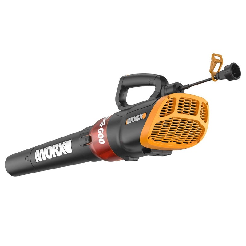 WORX WG520 12 Amp Turbine 600 Electric Leaf Blower - Image 5