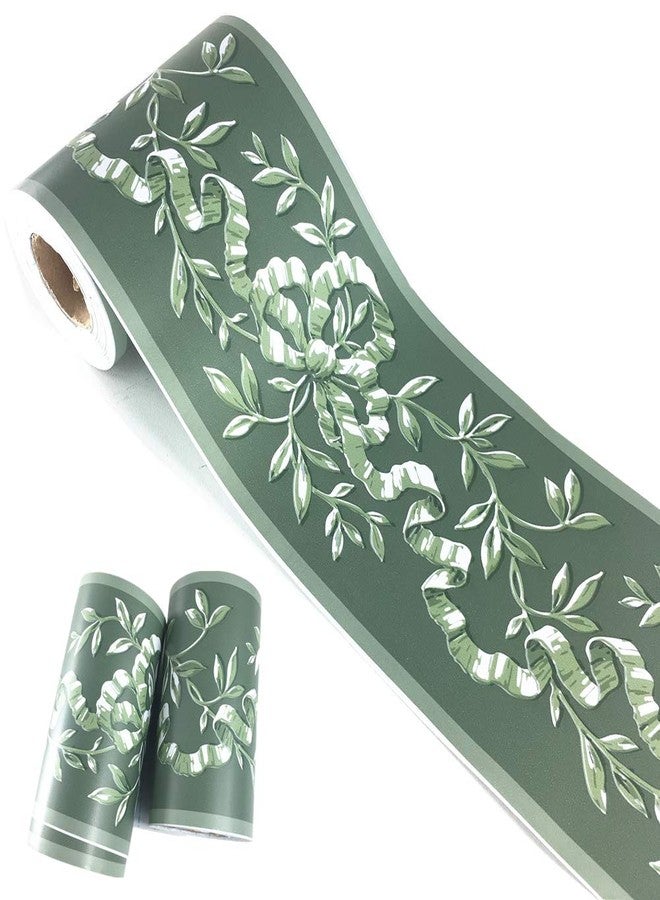 UPREDO Decorative Floral Molding Wallpaper Border Peel and Stick Paper for Bathroom Kitchen Backsplash Decal Sticker,4 Inch by 32.8ft (Pattern3) - Image 1