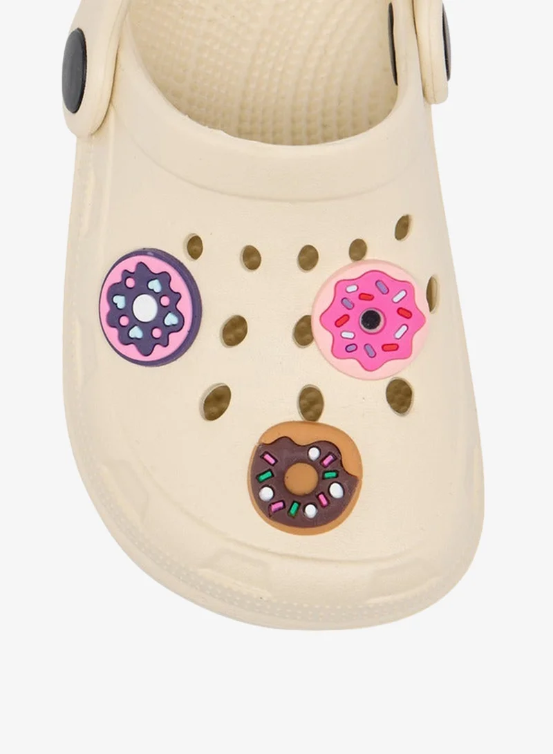 Flora Bella By Shoexpress Donut Accent Clogs with Backstrap