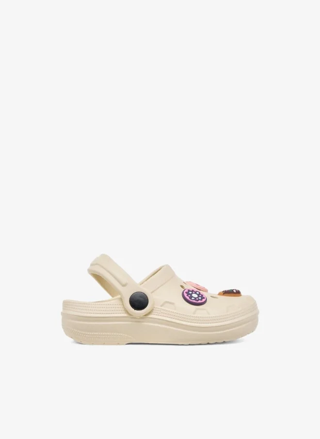 Flora Bella By Shoexpress Donut Accent Clogs with Backstrap