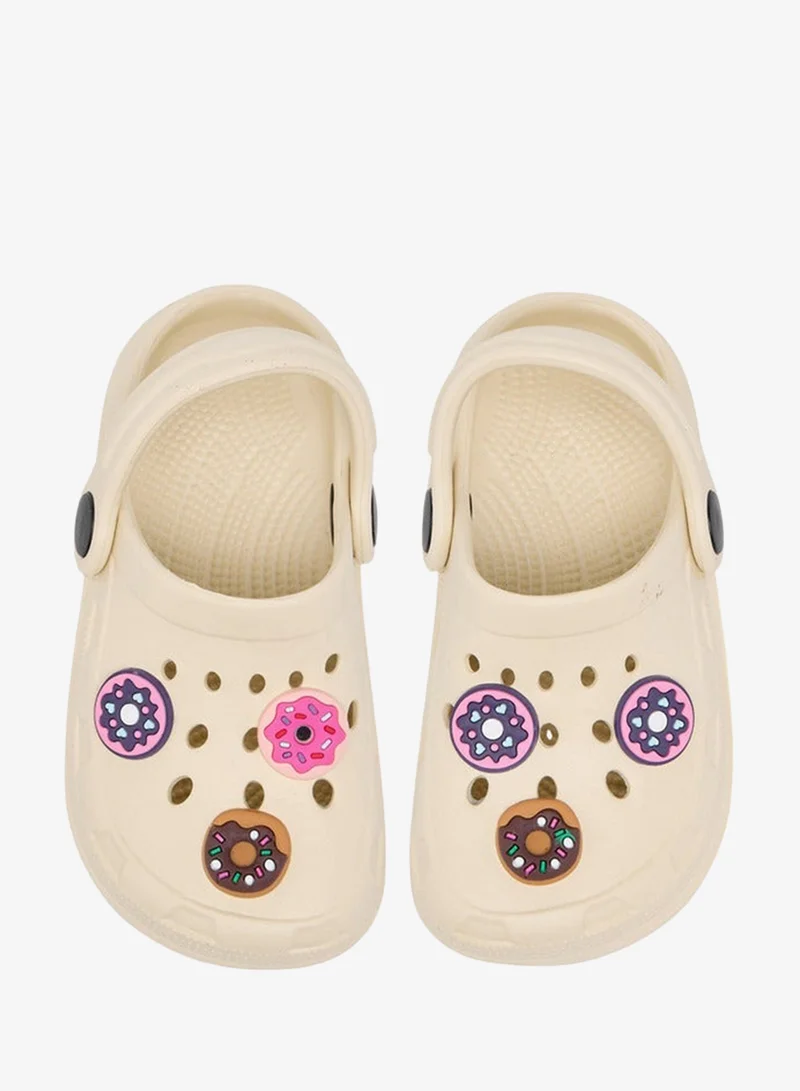 Flora Bella By Shoexpress Donut Accent Clogs with Backstrap