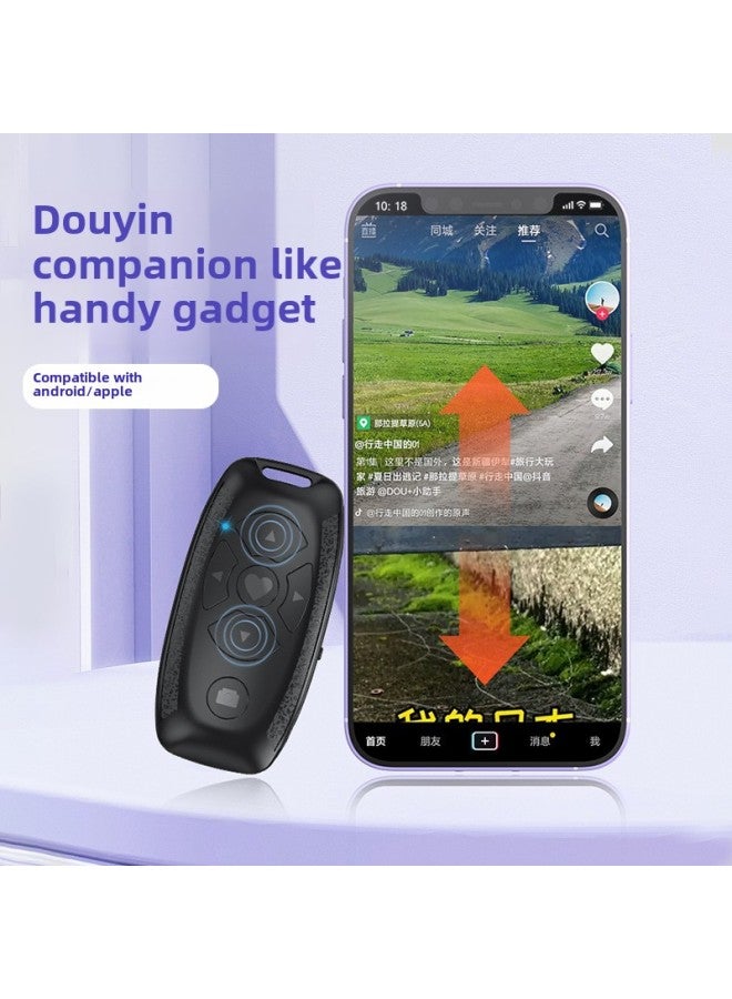 Rechargeable Mobile Phone Trembles Bluetooth Remote Control Multi-function Bluetooth Selfie Camera Live Brush Video Flip Book-Color:White [comes With Color Box Packaging + Charging Cable]