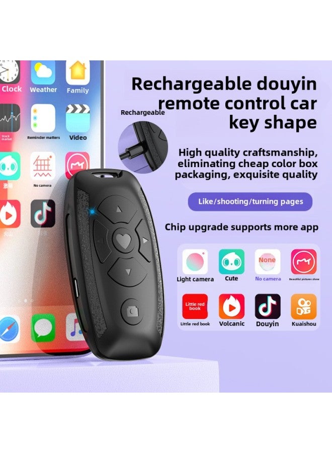 Rechargeable Mobile Phone Trembles Bluetooth Remote Control Multi-function Bluetooth Selfie Camera Live Brush Video Flip Book-Color:White [comes With Color Box Packaging + Charging Cable]
