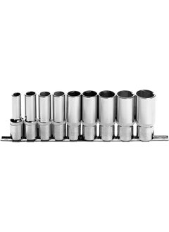 Ceta Form C24-RH09 9 Piece 1/2 Inch 6 Corner Deep Rail Socket Wrench Set 