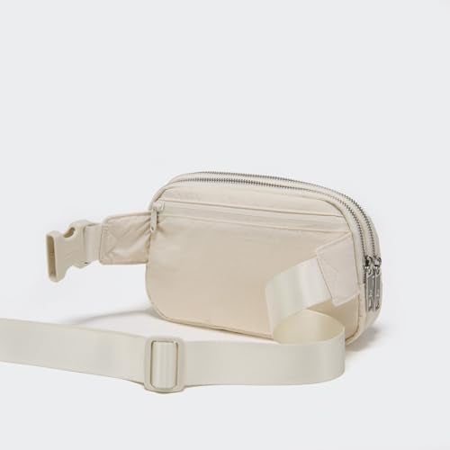 Pander حقيبة حزام باندر للجميع للنساء، 5 جيوب بسحاب، حقيبة كروس بودي من النايلون (أوبال أبيض) - Image 4