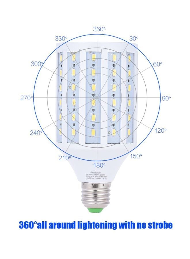 NIBEMINENT Photo Studio Photography 40W LED Corn Lamp Light Bulb 90 Beads 5500K E27 White  - Image 5