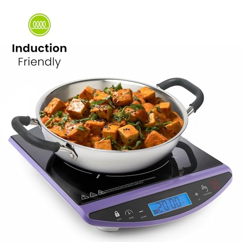 Allo Triply Stainless Steel Kadhai with Handles|Perfect Kadhai for Curry/Stir-Fry/Deep-Fry/DryVeg/Saute Induction Friendly Naturally Non-Stick | 10 Years Warranty, 28cm, 4 litres Without lid - Image 5