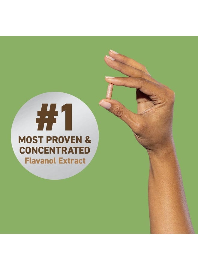 CocoaVia مكمل كوكوفيا ميموري+ للذاكرة، معزز للذاكرة والدماغ مثبت سريريًا، مكمل نباتي، خالي من السكر، خالي من الجلوتين، نباتي، كبسولات 750 ملغ من فلافانولات الكاكاو، إمداد لمدة 30 يومًا - Image 2