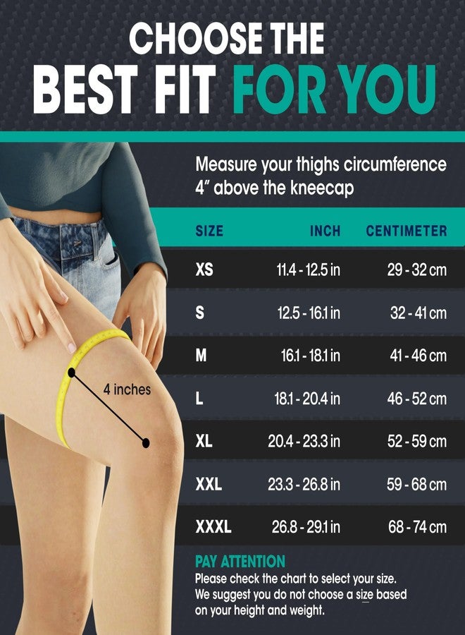 Modvel 2 Pack Knee Brace for Women & Men - Workout Knees Compression Sleeve for Knee Pain Relief Joint Support for ACL, Arthritis, Meniscus Tear Knees Brace for Sports, Rodilleras para Gym Fitness - Image 4