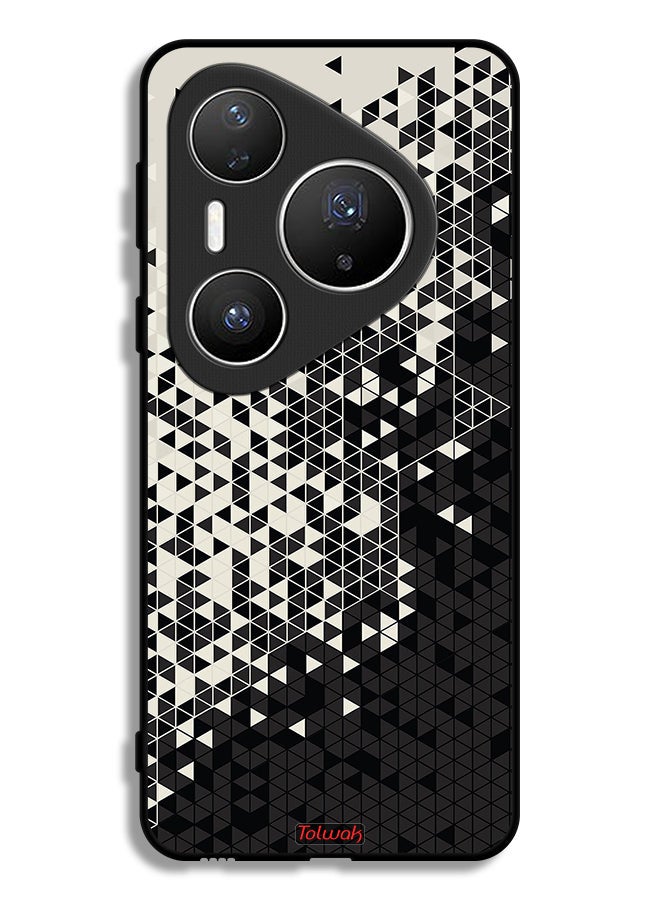 Tolwak Huawei Pura 80 Pro Protective Case Cover Pattern Digital Art Triangle - Image 1