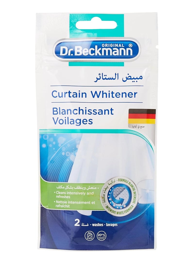 Dr. Beckmann Dr. Beckmann Original Curtain Whitener-Cleans Intensively and Refreshes-Removes Stains-Brighten Whites-Restores Color-Intensive White Formula-Made in Germany-80gm - Image 1