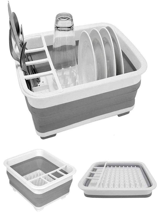 Hebrew Dish Rack Basket Portable Dish Drying Rack Dish Drainers for Kitchen Counter Dinnerware Organizer Over The Sink Dish Drainer Drying Rack. - Image 4