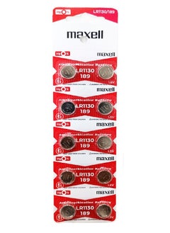 Maxell 10-Piece LR1130 Alkaline Coin Battery 