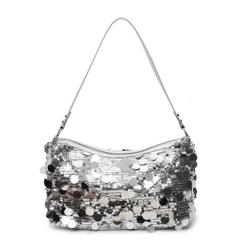 Niche Sequined Armpit Bag For Women 2025 Spring New Korean Style Fashion Trendy Chain High-End Shoulder Bag - Image 1