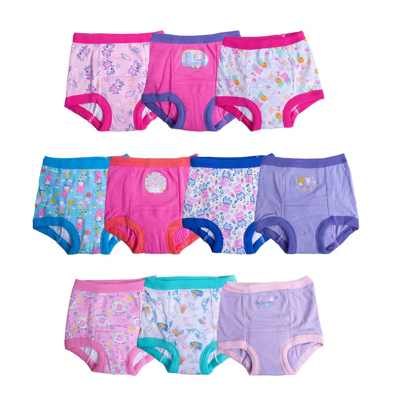 Peppa Pig unisex baby Potty Pants Multipack and Toddler Control Briefs Training Underwear, Peppagtraining10pk, 3T US - Image 1