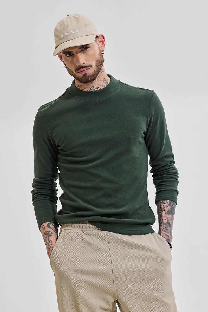 SNITCH Solid Stretch Slim Fit Sweater