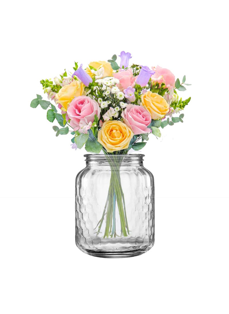 Incrizma Incrizma Vintage Style Glass Bubble Flower Jar Vase ~ Perfect for Wedding & Home Random Design Transparent  - Image 1