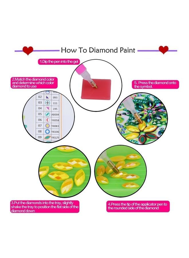 NIBEMINENT 5D DIY Diamond Rhinestones Painting Kit Multicolour - Image 5
