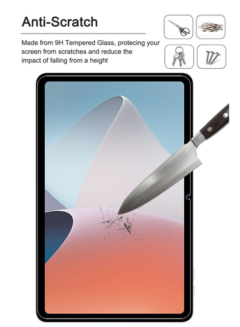 REWO For Oppo Pad Air - 10.36 inches - Combo Pack Tempered Glass Screen Protector - Premium HD Delicate Touch , Higher Transparency , Easy to Install ,Anti-scratch and Bubble-free Screen Protector - Clear - Image 3