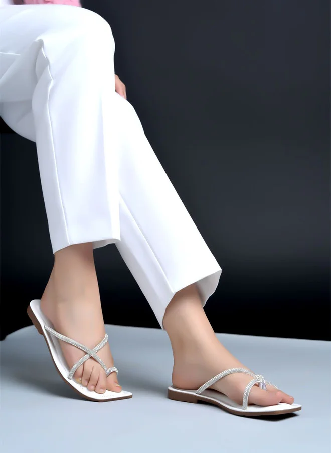 Shoetopia Shoetopia Embellished Comfortable Slip on Flats | Cushioned Footbed | Flexible | Casual, Ethnic, Festive, Party Wear